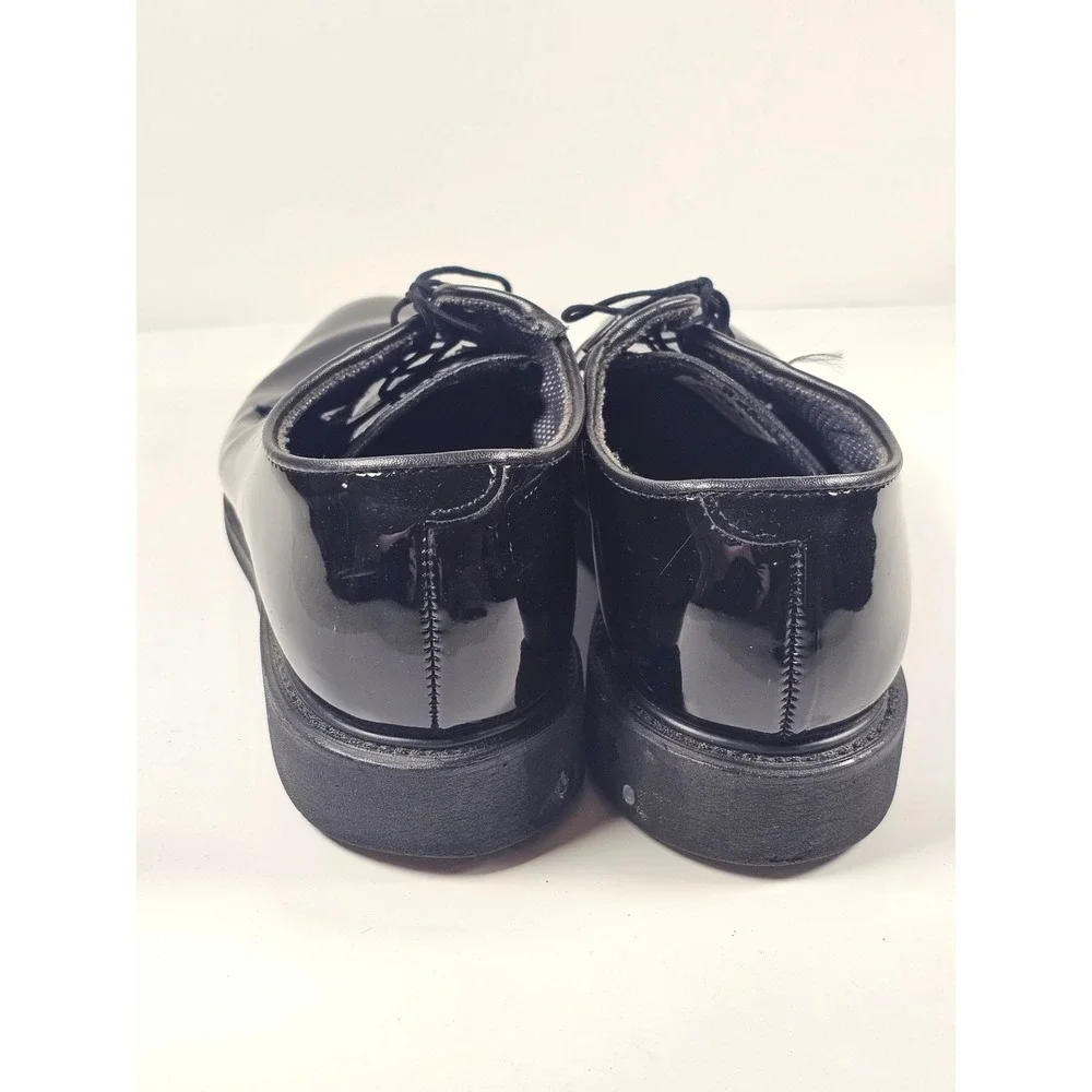 Bates Lites Mens High Gloss Oxford Uniform Shoes Black Patent Leather E00941